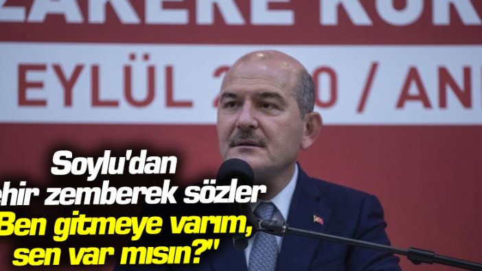 Soylu'dan zehir zemberek sözler: "Ben gitmeye varım, sen var mısın?"