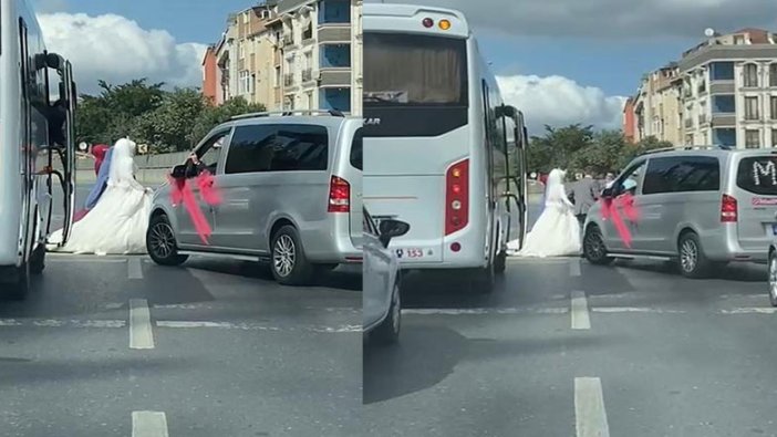 Böyle gelin konvoyu görülmedi! Trafiği kapatıp, halay çektiler