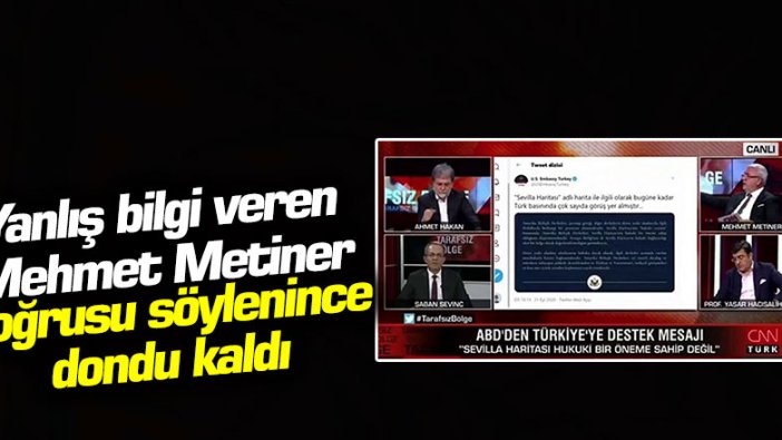 Yanlış bilgi veren Mehmet Metiner doğrusu söylenince dondu kaldı