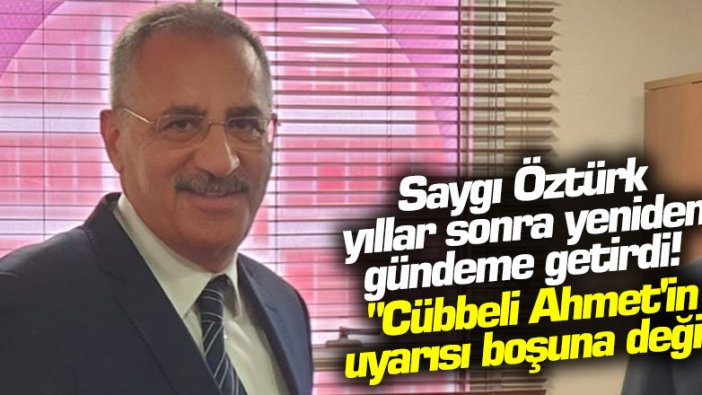 Saygı Öztürk yıllar sonra yeniden gündeme getirdi: Cübbeli Ahmet'in uyarısı boşuna değil