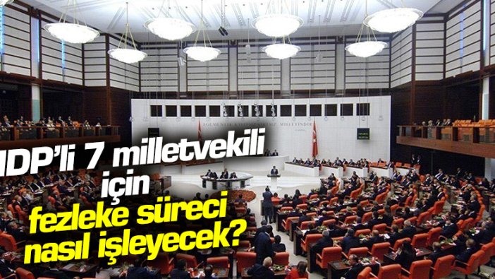 HDP'li 7 milletvekili için fezleke süreci nasıl işleyecek?