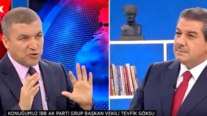 Esenler Belediye Başkanı Tevfik Göksu'nun canlı yayında zor anları