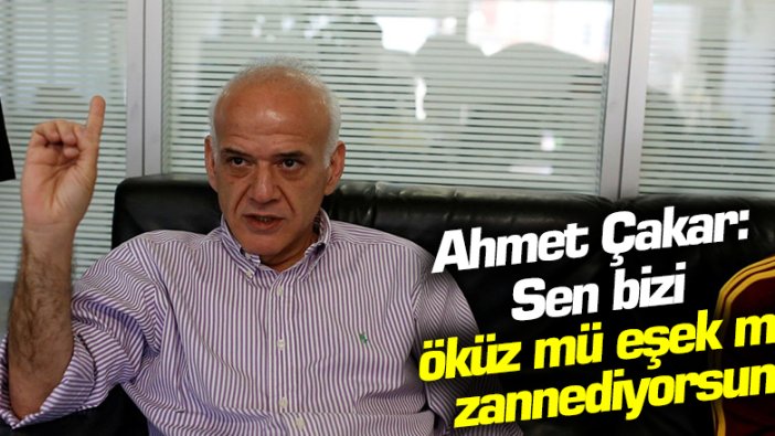 Ahmet Çakar: Sen bizi öküz mü eşek mi zannediyorsun