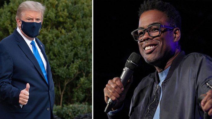 Komedyen Chris Rock'tan korona virüse yakalanan Donald Trump'a beddua!