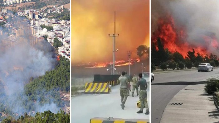 Görüntüler bir film sahnesinden değil... Hatay'daki yangın!