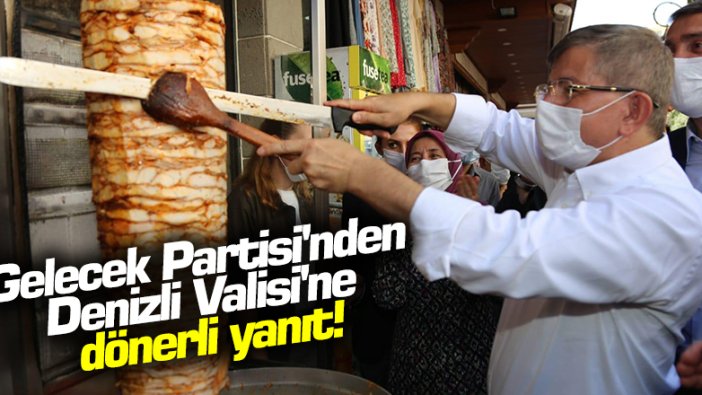 Gelecek Partisi'nden Denizli Valisi'ne Ahmet Davutoğlu fotoğraflı yanıt