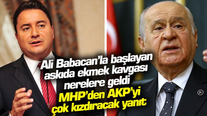 Ali Babacan'la başlayan askıda ekmek kavgası nerelere geldi! MHP'den AKP'yi çok kızdıracak yanıt