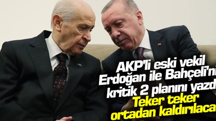 AKP'li eski vekil Mehmet Ocaktan Erdoğan ile Bahçeli'nin kritik 2 planını yazdı! Teker teker ortadan kaldırılacak