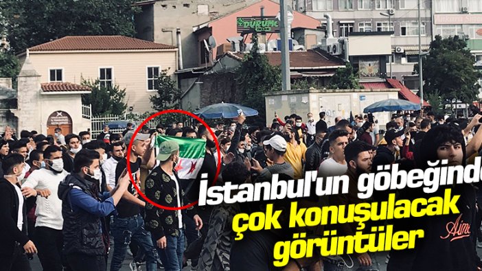 İstanbul Fatih Aksaray Meydanı'nda Özgür Suriye Ordusu bayraklarıyla eylem!