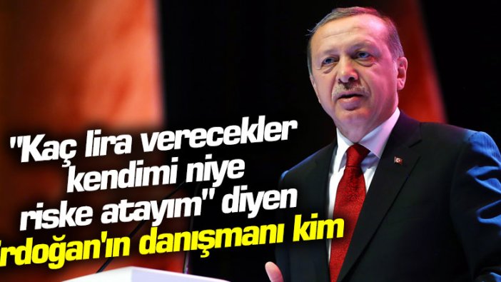 "Kaç lira verecekler, kendimi niye riske atayım" diyen Erdoğan'ın danışmanı kim