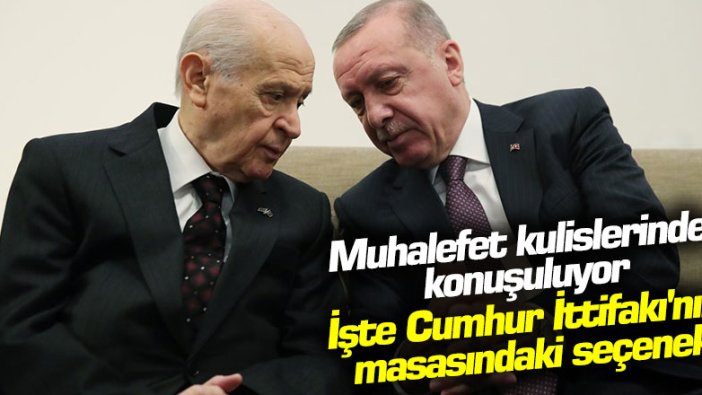 İşte Cumhur İttifakı'nın masasındaki seçenek! Muhalefet kulislerinde konuşuluyor...