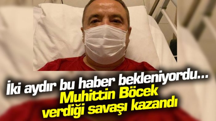 Antalya Büyükşehir Belediye Başkanı Muhittin Böcek'ten güzel haber geldi