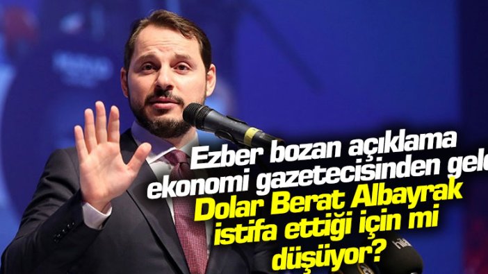 Emin Çapa'dan flaş açıklama! Dolar Berat Albayrak istifa ettiği için mi düşüyor 