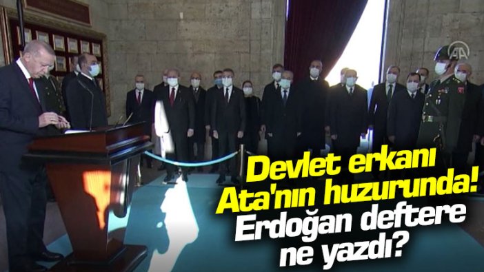 Devlet erkanı Ata'nın huzurunda 