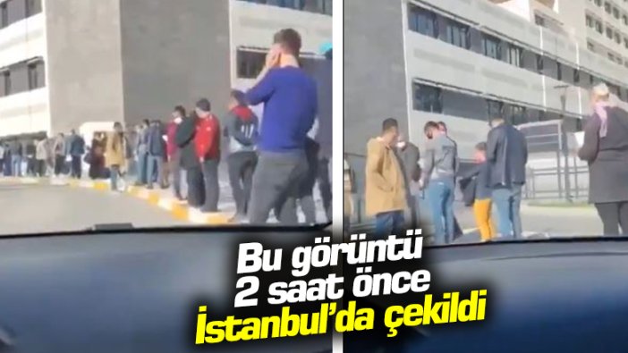 Kartal Dr. Lütfi Kırdar Eğitim ve Araştırma Hastanesi’nde şoke eden korona virüs test kuyruğu