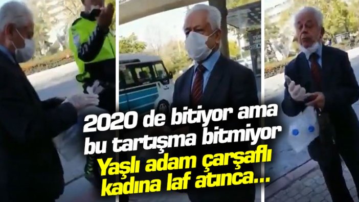 Konya'da yaşlı adam çarşaflı kadına laf atınca ortalık karıştı