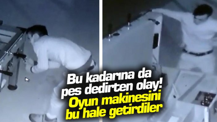 Oyun makinesinin kilidini kırıp içindeki paraları çaldılar