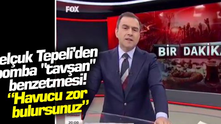 Fox Haber sunucusu Selçuk Tepeli'den tavşan benzetmesi: Havucu zor bulursunuz!