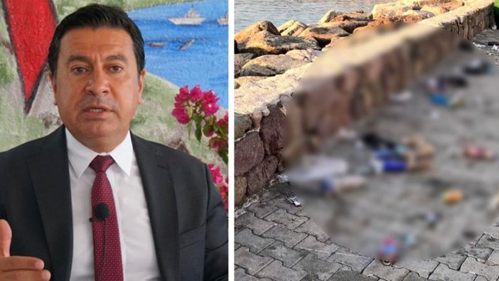 Bodrum Belediye Başkanı Ahmet Aras sahildeki çöpleri görünce isyan etti