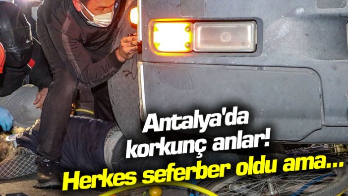 Bisikletiyle TIR'ın tekerleği altında kaldı, itfaiye kurtardı