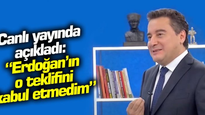 DEVA Partisi lideri Ali Babacan canlı yayında açıkladı! Erdoğan'ın o teklifini kabul etmedim