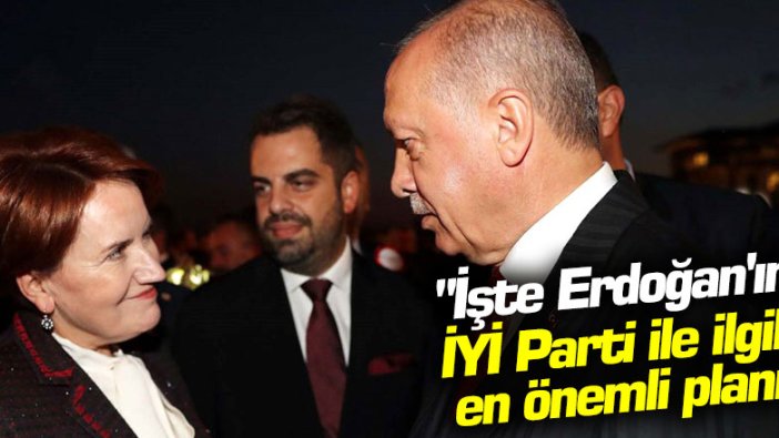 İşte Erdoğan'ın İYİ Parti ile ilgili en önemli planı 
