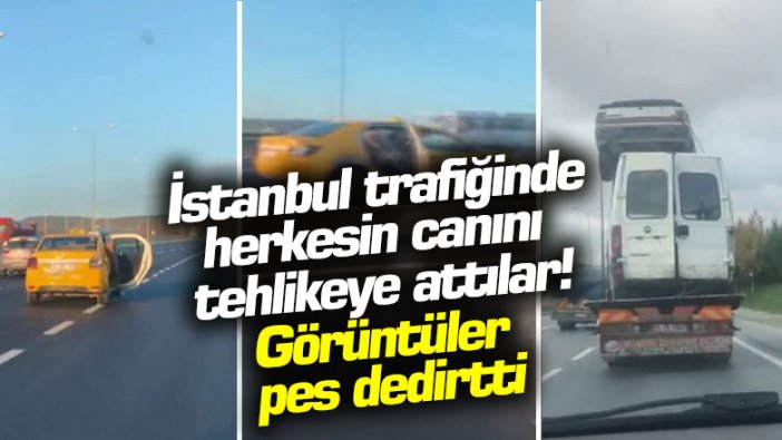 İstanbul trafiğinde tehlikeli anlar kameraya yansıdı