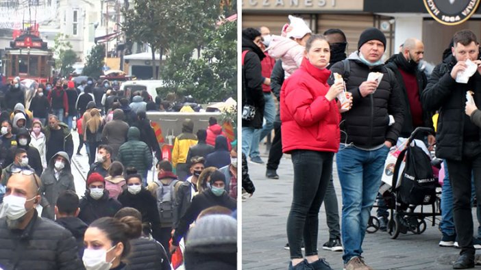 Kısıtlamanın kalkması ile Taksim Meydan'ında yoğunluk yaşandı!