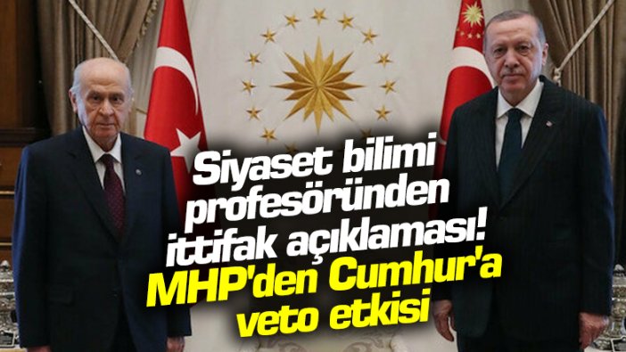 Profesör İlter Turan gazeteci İpek Özbey'e konuştu: MHP, bir veto unsuru olarak hareket ediyor