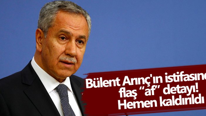 İletişim Başkanlığı'dan, YİK Üyesi Bülent Arınç'ın için "af talebi" açıklaması!