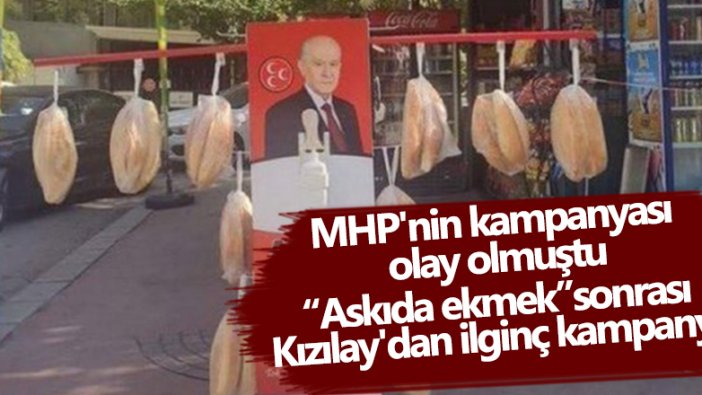 MHP'nin askıda ekmek kampanyasından sonra Kızılay'dan askıda pizza kampanyası