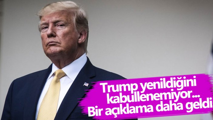 Trump yenildiğini kabullenemiyor... Bir açıklama daha geldi