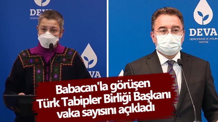 Ali Babacan'la görüşen Türk Tabipler Birliği Başkanı Şebnem Korur vaka sayısını açıkladı