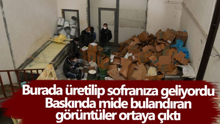 Kayseri’de sahte peynir üretimi yapan işletmede mide bulandıran görüntüler