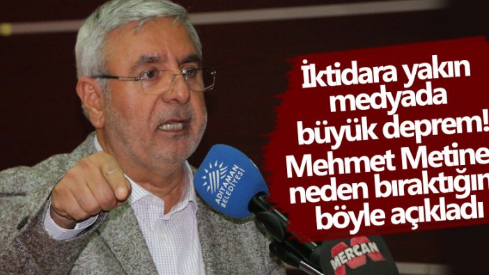 İktidara yakın medyada büyük deprem! Mehmet Metiner Star gazetesini neden bıraktığını böyle açıkladı