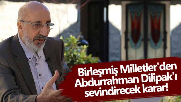 Birleşmiş Milletler'den Abdurrahman Dilipak'ı sevindirecek kenevir kararı