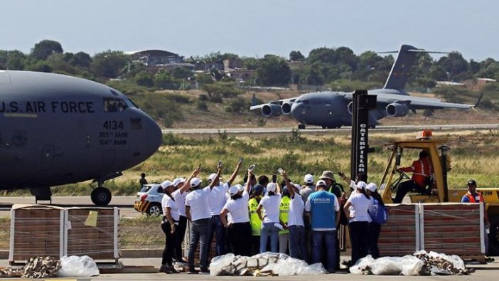 ABD'nin 'yardım uçakları' Venezuela sınırında