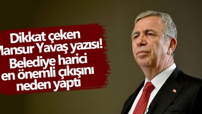 Hürriyet yazarı Ahmet Hakan'dan Mansur Yavaş yorumu! Cumhurbaşkanlığı'na mı hazırlanıyor 