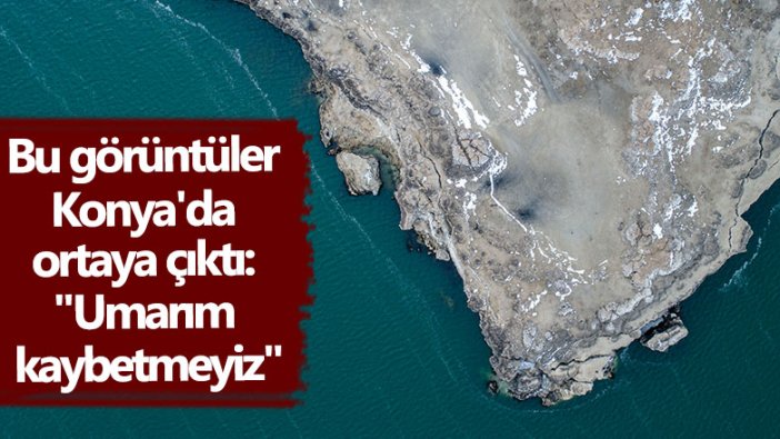 Konya'da bulunan Acıgöl'ün su seviyesi düşünce derin obruklar oluştu!