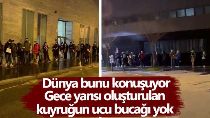 Dünya bunu konuşuyor! Paris'te gece yarısı oluşturulan kuyruğun ucu bucağı yok