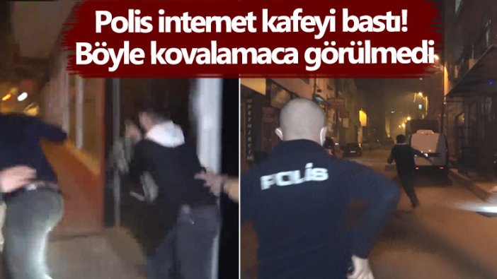 Bursa'da sokağa çıkma kısıtlamasında internet kafeye baskın!