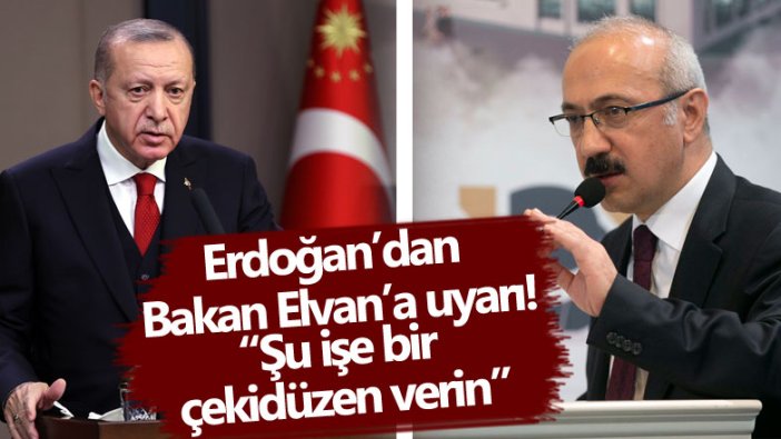 Cumhurbaşkanı Erdoğan Bakan Elvan'ı televizyon izlerken uyardı! Bu işe bir çekidüzen verin