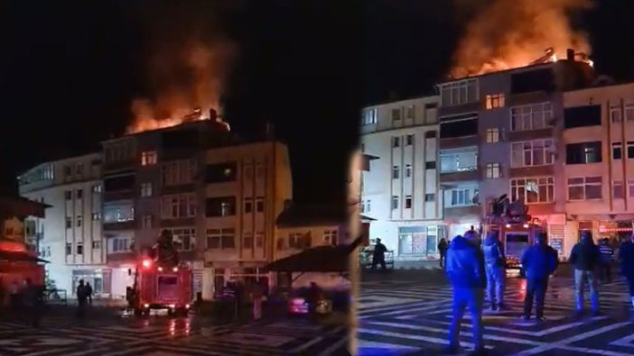 Bartın'da 5 katlı binada yangın!
