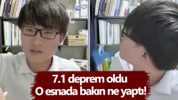 7.1 deprem oldu! O esnada bakın ne yaptı