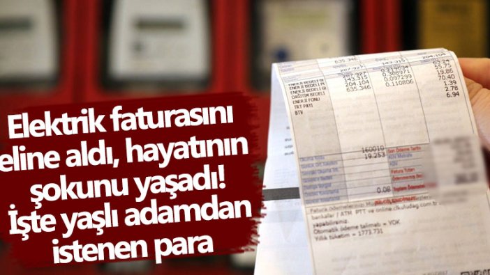 Üsküdar'da yaşayan 82 yaşındaki Cemal Yılmaz o fatura karşısında şoke oldu!