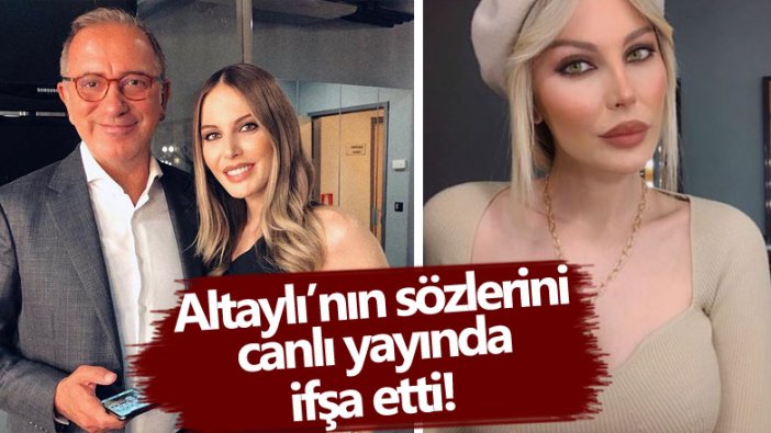 Hande Sarıoğlu Fatih Altaylı'nın sözlerini canlı yayında ifşa etti! Beni hayal kırıklığına uğrattı 