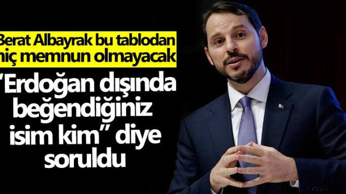 Berat Albayrak bu tablodan hiç memnun olmayacak! Erdoğan dışında beğendiğiniz isim kim diye soruldu