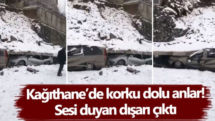 Kağıthane'de istinat duvarı çöktü!