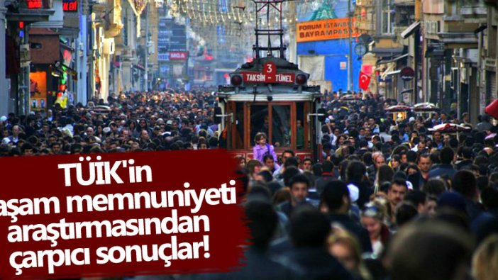 TÜİK'in yaşam memnuniyeti araştırmasından çarpıcı sonuçlar