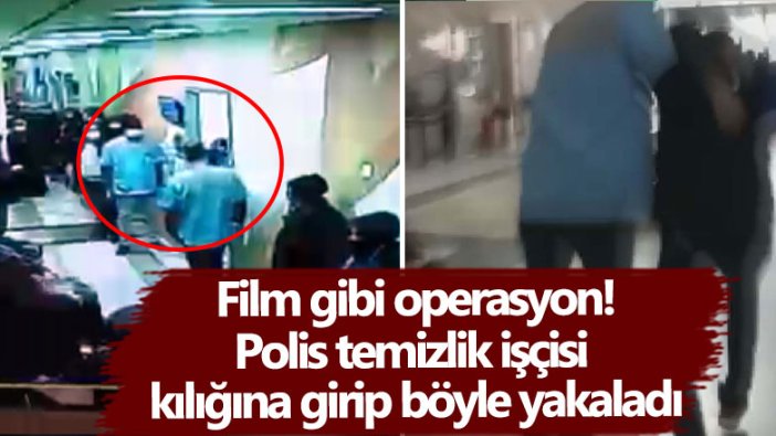 Konya'da temizlik işçisi gibi giyinen polisler firariyi böyle yakaladı